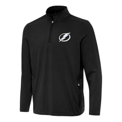 Tampa Bay Lightning Antigua Perilous Quarter-Zip Sweatshirt - Black | NHL discount