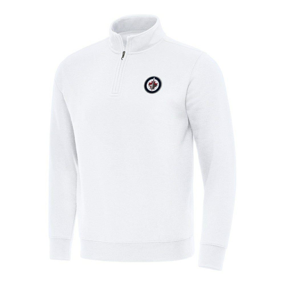Winnipeg Jets Antigua Victory Quarter-Zip Mock Sweatshirt - White | NHL sale