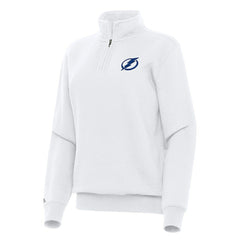 Tampa Bay Lightning Antigua Women's Victory Quarter-Zip Sweatshirt - White | NHL discount