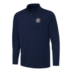 Winnipeg Jets Antigua Reprocess Quarter-Zip Top - Navy | NHL on sale