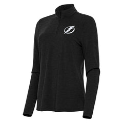 Tampa Bay Lightning Antigua Women's Bright Quarter-Zip Top - Heather Black | NHL discount