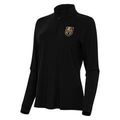 Vegas Golden Knights Antigua Women's Intent Quarter-Zip Top - Black | NHL Clearance