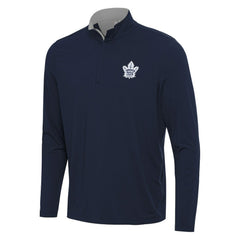 Toronto Maple Leafs Antigua Content Quarter-Zip Pullover Top - Navy/Gray | NHL on sale