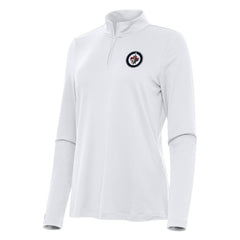 Winnipeg Jets Antigua Women's Reprocess Quarter-Zip Top - White | NHL Lifestyle