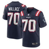Caedan Wallace New England Patriots Game Jersey - Navy - Nike