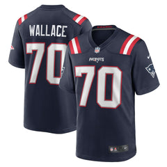 Caedan Wallace New England Patriots Game Jersey - Navy - Nike