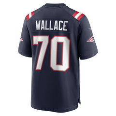 Caedan Wallace New England Patriots Game Jersey - Navy - Nike