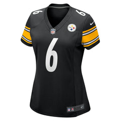 Patrick Queen Pittsburgh Steelers Women's Team Game Jersey - Black - Nike
