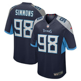 Jeffery Simmons Tennessee Titans Game Jersey - Navy - Nike