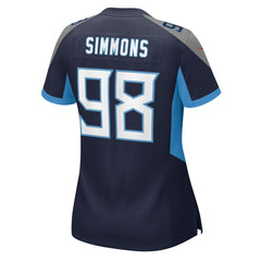 Jeffery Simmons Tennessee Titans Women's Alternate Game Jersey - Navy - Nike