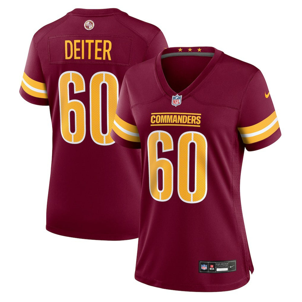 Michael Deiter Washington Commanders Women's Team Game Jersey - Burgundy - Nike