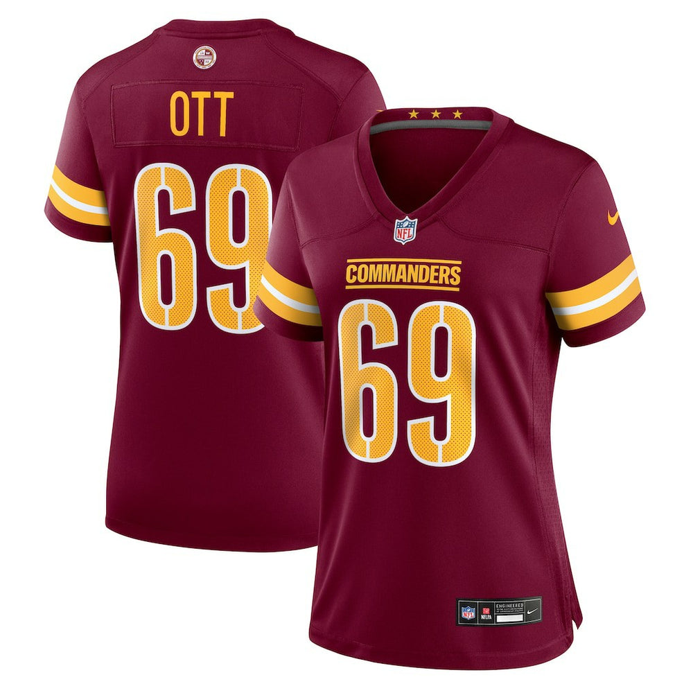 Tyler Ott Washington Commanders Women's Team Game Jersey - Burgundy - Nike