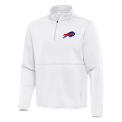Buffalo Bills Antigua Twist Quarter-Zip Pullover Jacket - White - NFL