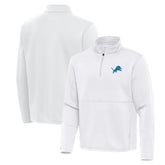 Detroit Lions Antigua Twist Quarter-Zip Pullover Jacket - White - NFL
