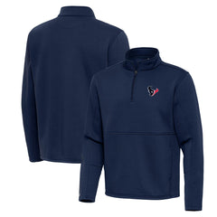 Houston Texans Antigua Twist Quarter-Zip Pullover Jacket - Navy - NFL