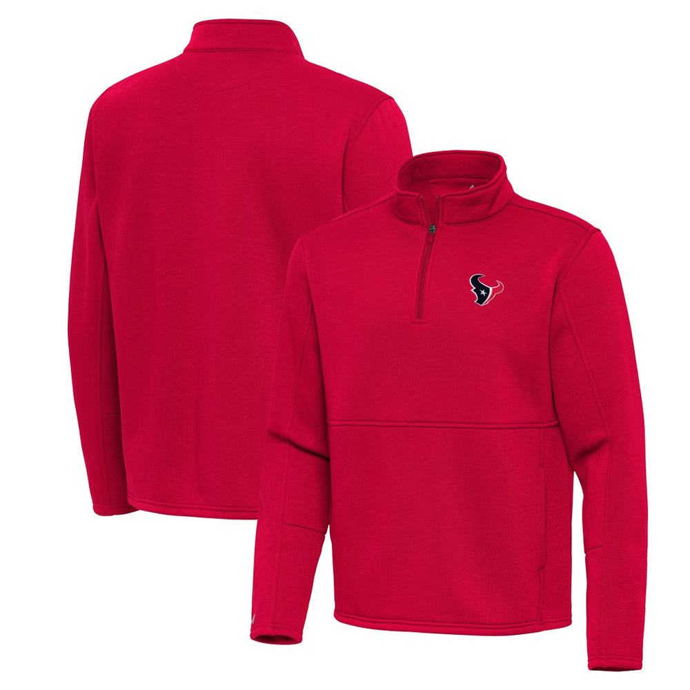 Houston Texans Antigua Twist Quarter-Zip Pullover Jacket - Red - NFL