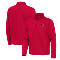 Houston Texans Antigua Twist Quarter-Zip Pullover Jacket - Red - NFL