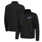 Buffalo Bills Antigua Twist Quarter-Zip Pullover Jacket - Black - NFL