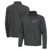 Buffalo Bills Antigua Twist Quarter-Zip Pullover Jacket - Pewter - NFL