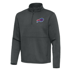 Buffalo Bills Antigua Twist Quarter-Zip Pullover Jacket - Pewter - NFL