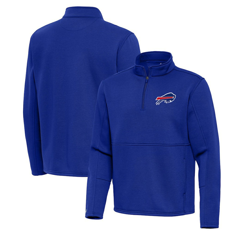 Buffalo Bills Antigua Twist Quarter-Zip Pullover Jacket - Royal - NFL