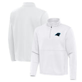 Carolina Panthers Antigua Twist Quarter-Zip Pullover Jacket - White - NFL