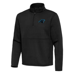 Carolina Panthers Antigua Twist Quarter-Zip Pullover Jacket - Black - NFL