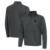 Carolina Panthers Antigua Twist Quarter-Zip Pullover Jacket - Pewter - NFL