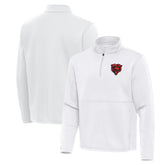 Chicago Bears Antigua Twist Quarter-Zip Pullover Jacket - White - NFL