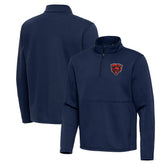 Chicago Bears Antigua Twist Quarter-Zip Pullover Jacket - Navy - NFL