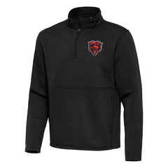 Chicago Bears Antigua Twist Quarter-Zip Pullover Jacket - Black - NFL