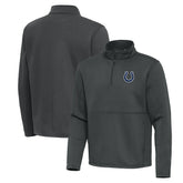 Indianapolis Colts Antigua Twist Quarter-Zip Pullover Jacket - Pewter - NFL