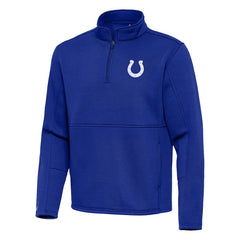 Indianapolis Colts Antigua Twist Quarter-Zip Pullover Jacket - Royal - NFL