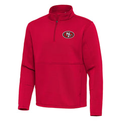 San Francisco 49ers Antigua Twist Quarter-Zip Pullover Jacket - Red - NFL
