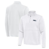 Seattle Seahawks Antigua Twist Quarter-Zip Pullover Jacket - White - NFL