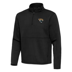 Jacksonville Jaguars Antigua Twist Quarter-Zip Pullover Jacket - Black - NFL