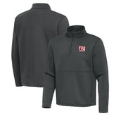 New York Giants Antigua Twist Quarter-Zip Pullover Jacket - Pewter - NFL