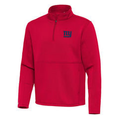New York Giants Antigua Twist Quarter-Zip Pullover Jacket - Red - NFL