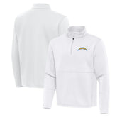 Los Angeles Chargers Antigua Twist Quarter-Zip Pullover Jacket - White - NFL