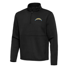 Los Angeles Chargers Antigua Twist Quarter-Zip Pullover Jacket - Black - NFL