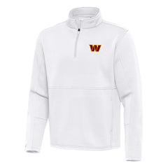 Washington Commanders Antigua Twist Quarter-Zip Pullover Jacket - White - NFL