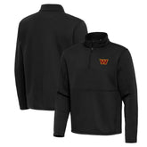 Washington Commanders Antigua Twist Quarter-Zip Pullover Jacket - Black - NFL