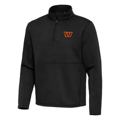 Washington Commanders Antigua Twist Quarter-Zip Pullover Jacket - Black - NFL