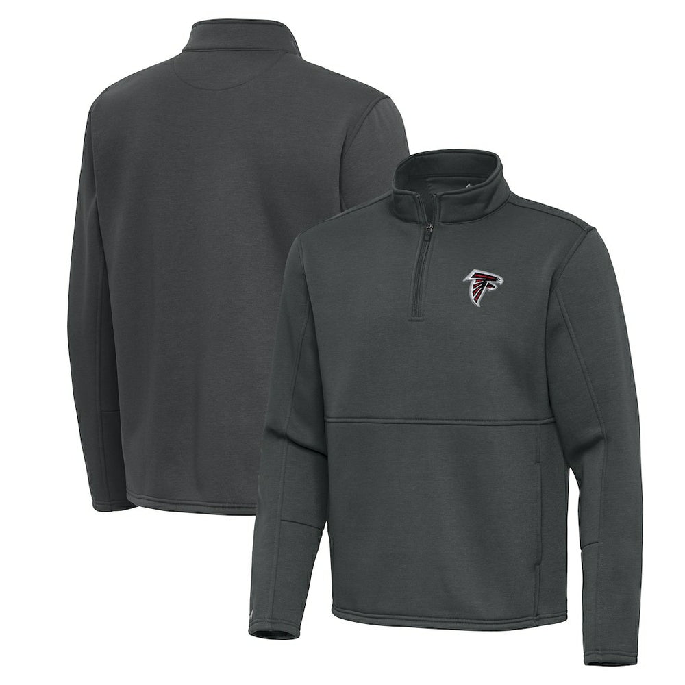 Atlanta Falcons Antigua Twist Quarter-Zip Pullover Jacket - Pewter - NFL