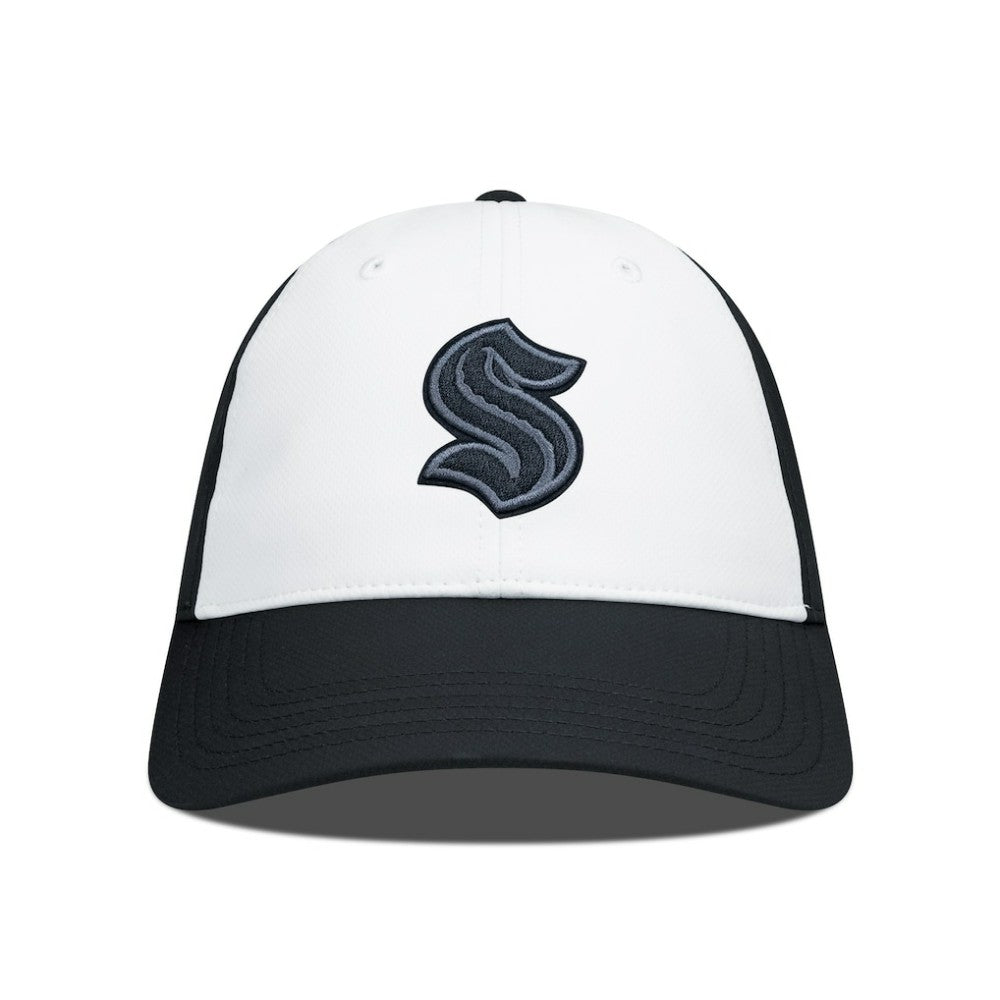 Seattle Kraken Levelwear Endure Nightfall Blackout Patch Unstructured Flex Hat - Black/White | NHL on sale
