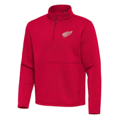 Detroit Red Wings Antigua Twist Quarter-Zip Pullover Jacket - Red | NHL Clearance