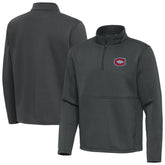 Montreal Canadiens Antigua Twist Quarter-Zip Pullover Jacket - Pewter | NHL discount