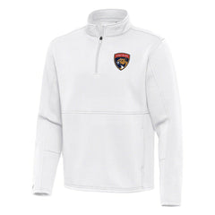 Florida Panthers Antigua Twist Quarter-Zip Pullover Jacket - White | NHL Lifestyle