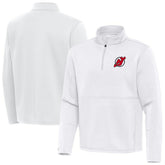 New Jersey Devils Antigua Twist Quarter-Zip Pullover Jacket - White | NHL Lifestyle