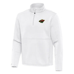 Minnesota Wild Antigua Twist Quarter-Zip Pullover Jacket - White | NHL near me